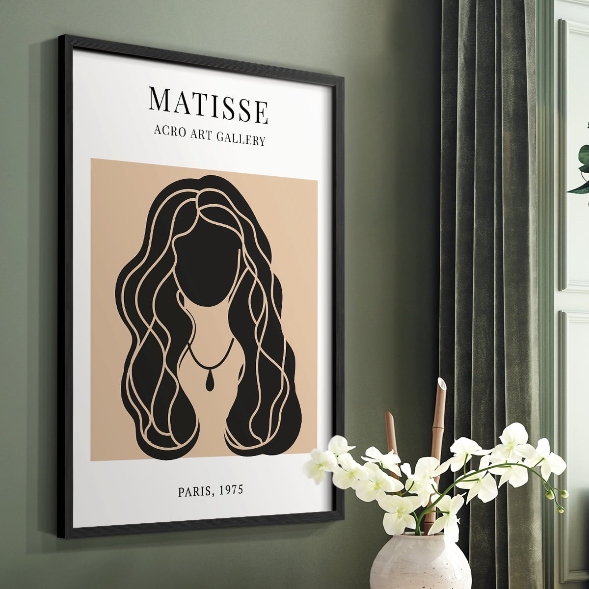 Matisse CXIX Framed Print in Black Solid Wood 11 x 14 Framed Print