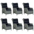 thumbnail image 2 of vidaXL 7 Piece Garden Dining Set Light Grey, 2 of 12