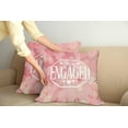 thumbnail image 2 of Ambesonne Abstract Throw Pillow Cover 2 Pack, Engagement Card, 18", Salmon Pink and White, 2 of 5