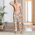 thumbnail image 4 of Salouo Foxes and Floral Harmony Print Pajama Pants for Men, Lounge Pants Elastic Waistband Casual Men's sleepwear Loungewear Sleep Pajama Pant -XX-Large, 4 of 7