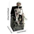 thumbnail image 3 of Halloween Decorations Desktop Ornament Pumpkin Witch Skeleton Design Figurine For Party Home, 3 of 5
