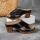 thumbnail image 5 of MKLEKYY Sandalias para Playa Mujer Verano Mujer Sólido En Casual Punta Abierta Tacones Cuadrados Cómodos Zapatos de Playa Sandalias Zapatillas, 5 of 5