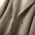 thumbnail image 6 of Classic Common Style Women's Coat 100% Pure Wool Reversible Woolen Coat Loose Suit Jacket Top Fashion Big Pocket, 6 of 9