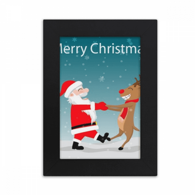 mas Santa Claus Elk Festival Desktop Photo Frame Picture Display Art Painting Exhibit