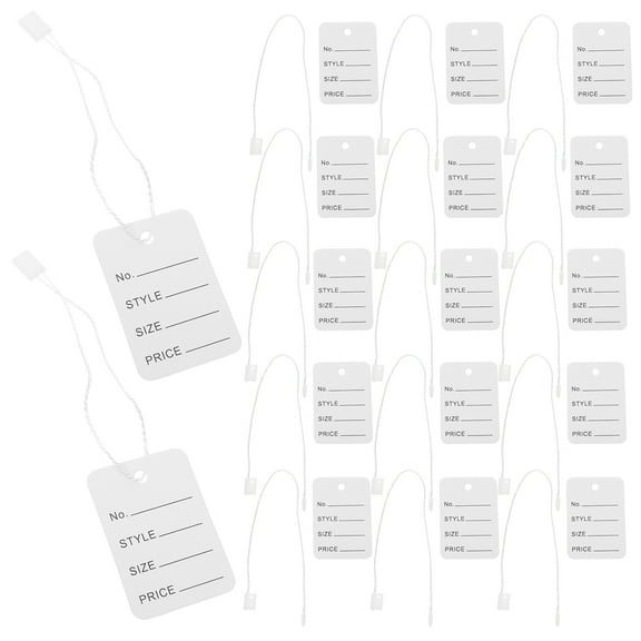 Worgeous 2000pcs Universal Hang Tags For Clothes And Jewelry Durable White String For Retail, Yard Sales, And Merchandise Labeling