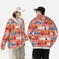 thumbnail image 4 of Kdxio Cartoon with Traffic Elements Print Women Men Sun Protection UPF 50+ Jackets Zip Up Long Sleeve Hoodie Hiking Lightweight with Pockets, 4 of 7