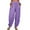 Purple, variant on Women’s Linen Harem Pants Loose Fit Boho Pants with Pockets High Waisted Casual Lounge Trousers for Summer Beach Vacation