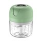 thumbnail image 5 of Mini procesador de alimentos con cuchara para picar ajo, jengibre, hierbas, chile, carne picada, cebolla Mini picadora eléctrica de ajo de dos piezas, recarga USB pequeña de 250 ml, 5 of 5