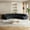 Black, variant on Corduroy Curved Sectional Sofa with 8 Pillows,Curved Symmetrical Modular Semi Circular Sofa Sectional for Bedroom, Living Room, Office for Leisure Or Nap, Reading Room, and Lobby(Four Modules)(Black)