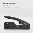 thumbnail image 3 of Network Cable Crimper RJ45 Crimp Tool Cutter Stripper for Rj45 Cat7 Cat6 Cat5 Rj11 Rj12 Connector Crimper Pliers,1 x Network Crimper,black, 3 of 8