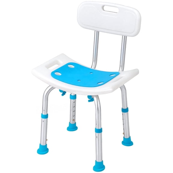 Ktaxon Shower Chair with Back and EVA Padded, 400lbs Adjustable Height Bathtub Bench for Elderly and Disabled