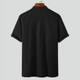 thumbnail image 3 of Men's Casual Lightweight Half Sleeve Short Sleeve Buttons Tee Shirt, 3 of 3