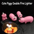 thumbnail image 3 of Cool Lighters Unique Lighters Cute Pink Pig Novelty Funny Lighters Soft Flame Refillable Butane Cool Lighter Animal Torch Lighter Butane Not Included Lighter & Tabletop Decorations, 3 of 7