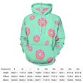thumbnail image 2 of Pink Donuts Teal Background 3d Sweatshirts Hoodie Fashion Casual Personality Men's Women Street Hoodie Pullovers Long Sleeve Comfortable Top, 2 of 6
