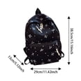 thumbnail image 3 of Bow Print Nylon Backpack, Lightweight Large Capacity Casual Daypack, Multi Pocket Adjustable Shoulder Strap Bookbag for School Daily Travel, 3 of 5