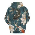 thumbnail image 6 of Koi Fish Vintage Japanese Regular Fit Hoodie, Sporty Pullover Hooded Sweatshirt for Men Women L, 6 of 6