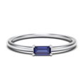 thumbnail image 1 of East-West Stackable Baguette Birthstone Ring - Blue Sapphire (September), 1 of 5