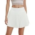 thumbnail image 4 of HZLPFO Mini Skirts for Women Pleated Skirt A-Line Short Mini Basic Skirt School Uniform Cheerleader Skirts Skater Skirt White,XL, 4 of 7