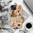 thumbnail image 6 of Kawaii Fall Halloween Curious Monkey Phone Case, Pumpkin Harvest & Witchy Icons Protective Cover for iPhone 16 15 14 13 12 11 Pro Max Plus Mini, 6 of 6
