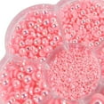 thumbnail image 3 of serony 2800 Pcs/Ensemble Perles Demi-Perles Flatback Satin Lustre Plastique pour Robe de Mariée Rose, 3 of 4