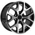 thumbnail image 4 of OE Wheels CV92 22 Inch Rim Fits Sierra 1500 Honeycomb Style 6x139.7 22x9 Gloss Black Machined - Hollander 5656 (1), 4 of 4
