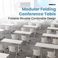 thumbnail image 7 of Conference Table 6ft, White Mobile Flip Top Training Tables for Office,Meeting, 7 of 7