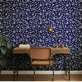 thumbnail image 3 of S4Sassy Self Adhesive Wallpaper, Floral Wallpaper, Blue Removable Diy Vinyl Wall Covering, Textured Peel And Stick Contact Paper For Entryway Accent Wall, Easy Home Decor Solution (25"X360"), 3 of 9
