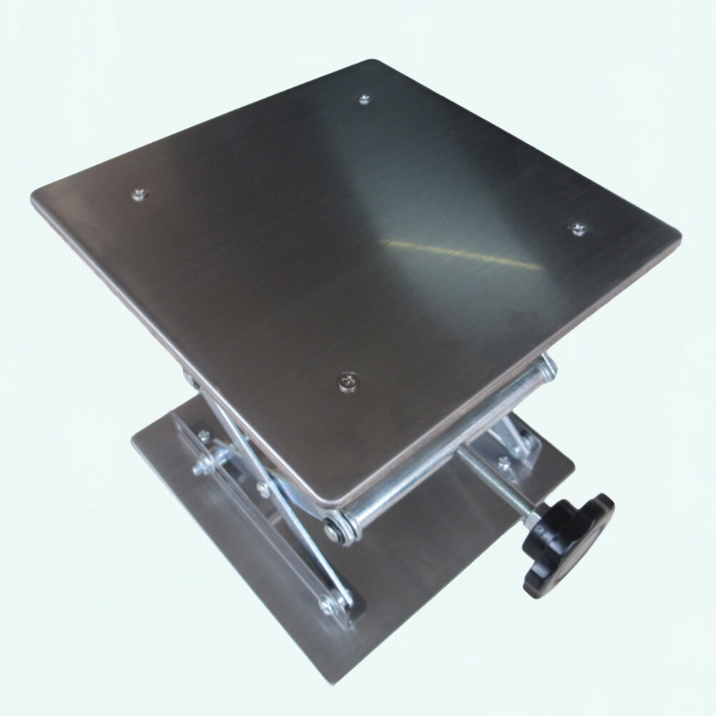 Huaq Mini Stainless Steel Lift Jack Stand with Precision Scissor Platform for Scientific Deck Repair and Lifting ( )
