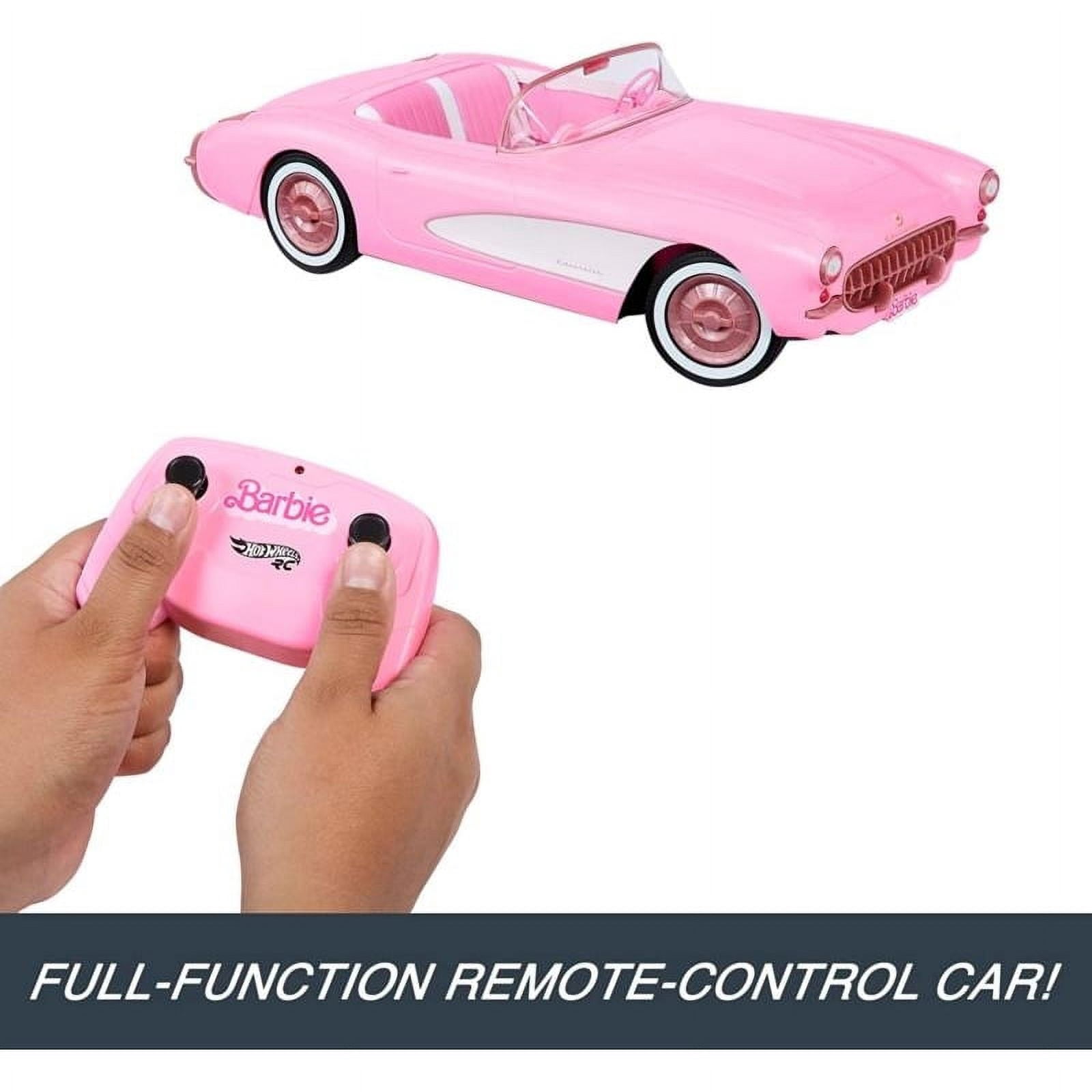 Hot Wheels RC Barbie Corvette, Battery-Operated Remote-Control Toy Car from Barb