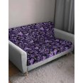 thumbnail image 3 of Boho Purple Floral Couch Cushion Covers Stretch, Washable Sofa Seat Covers Individual Seat Cushion Sofa Slipcovers Farmhouse Botanical Vintage Paisley Flower Couch Cover Furniture Protector S-1PCS, 3 of 7