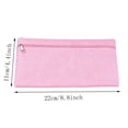 thumbnail image 4 of Summer Saving!Back_to_School Supplies Under $1 dollars!Special Pencil Case Pouch, Solid ColorCloth Pencil Case Large Capacity Portable Zipper Pouch Stationery Bag ForPrimaryCampus Supplies, Pink, 4 of 7