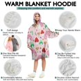 thumbnail image 5 of Pink Mushroom Cartoon Light Pattern Wearable Oversized Blanket,Wearable Blanket Hoodie for Adults,Cozy Hooded Blankets with Super Pockets,Super Warm Fuzzy Pullover for Women & Men, 5 of 6