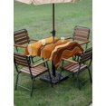 thumbnail image 5 of Square Outdoor Tablecloth with Umbrella Hole Burnt Orange Ombre Outside Table Cloth Waterproof Patio Table Cover Abstract Art Moire Ocean Waves Zipper Tablecloths for Picnic Party Camping 60x60 Inch, 5 of 8