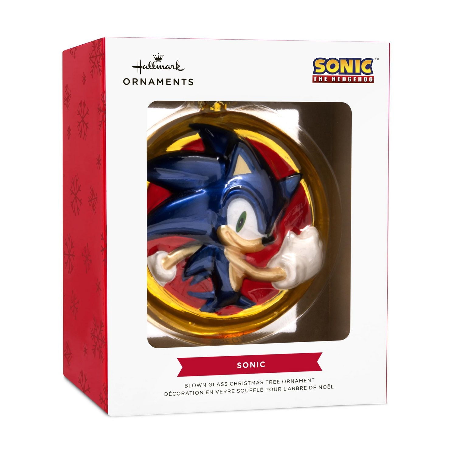 Décoration Hallmark de Noël (Sonic, le hérisson, en verre soufflé)