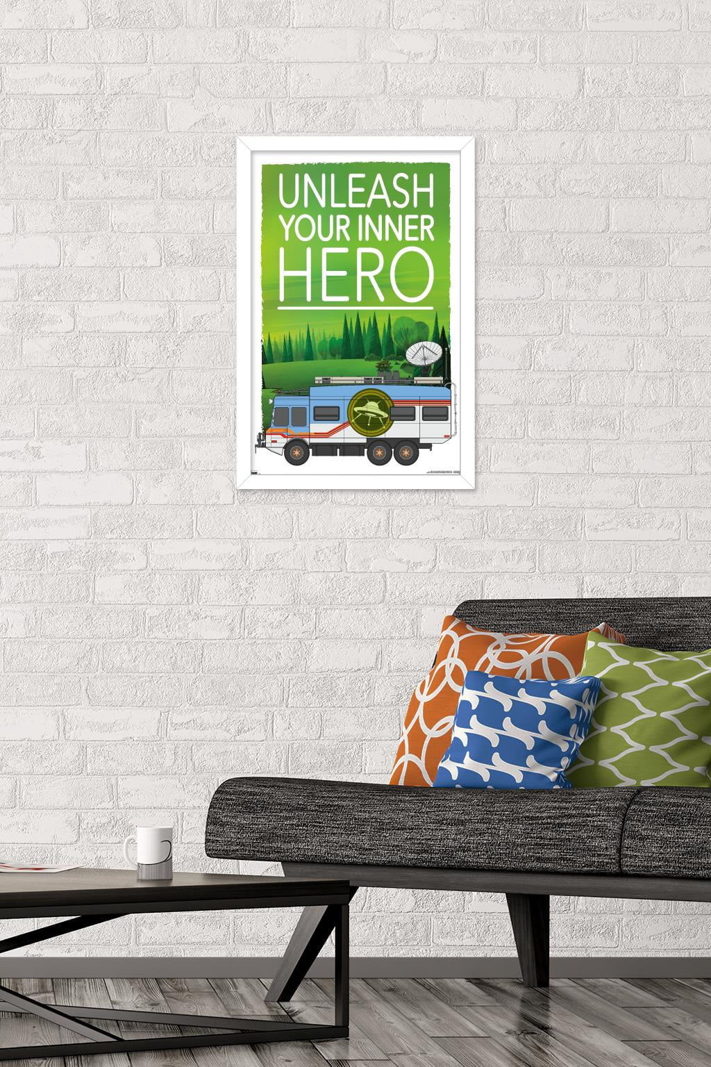 Ben 10 - Go Hero Wall Poster, 14.725" x 22.375", Framed