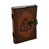 Triquetra Two-Tone Brown Embossed Leather Bound Journal 5x7 in.