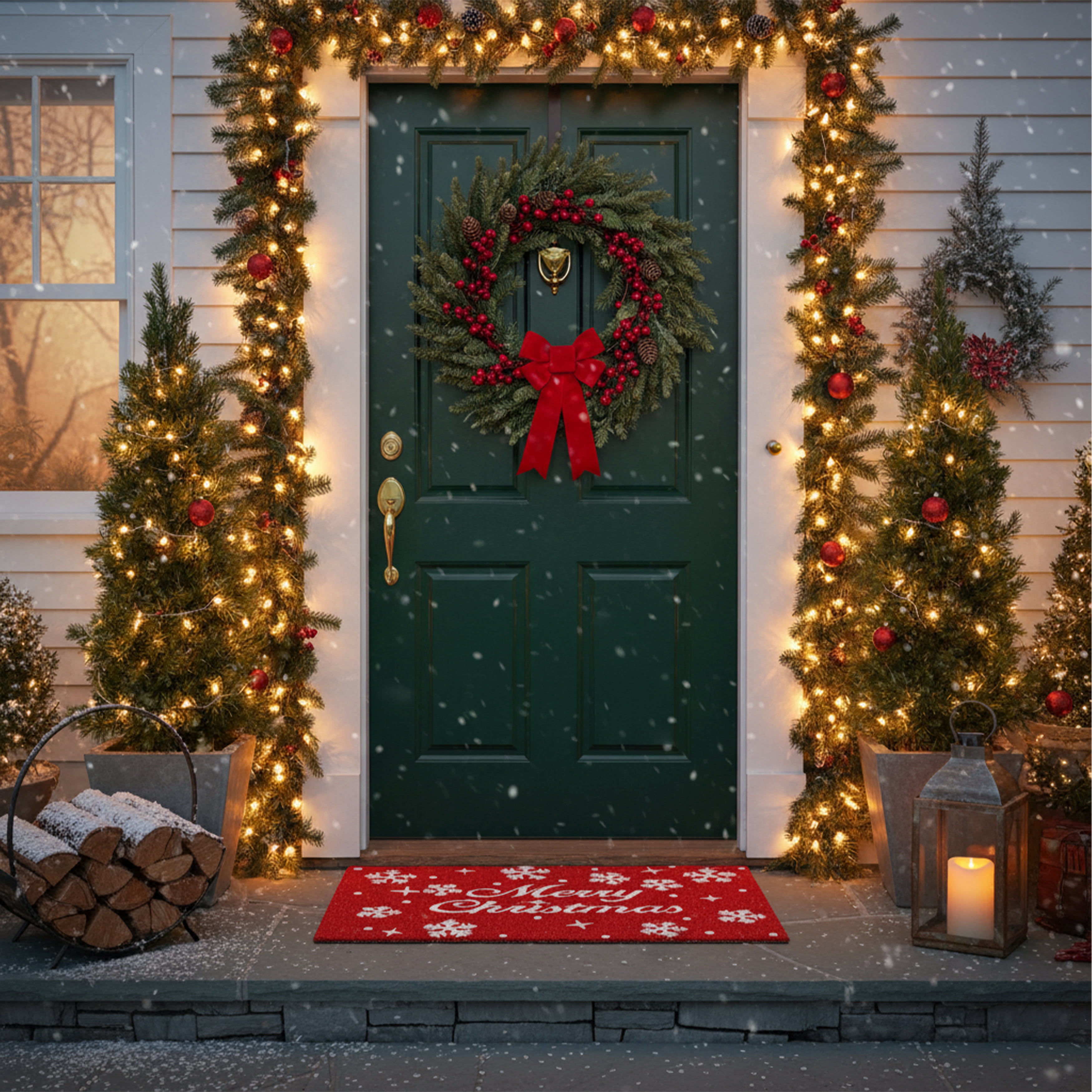 Calloway Mills Christmas Stars Outdoor Doormat