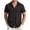 A-Black1075, variant on XIAONU Men's Solid Color Short Sleeve Shirt Camp Collar Textured Button Up Top Breathable Casual Vacation Shirt