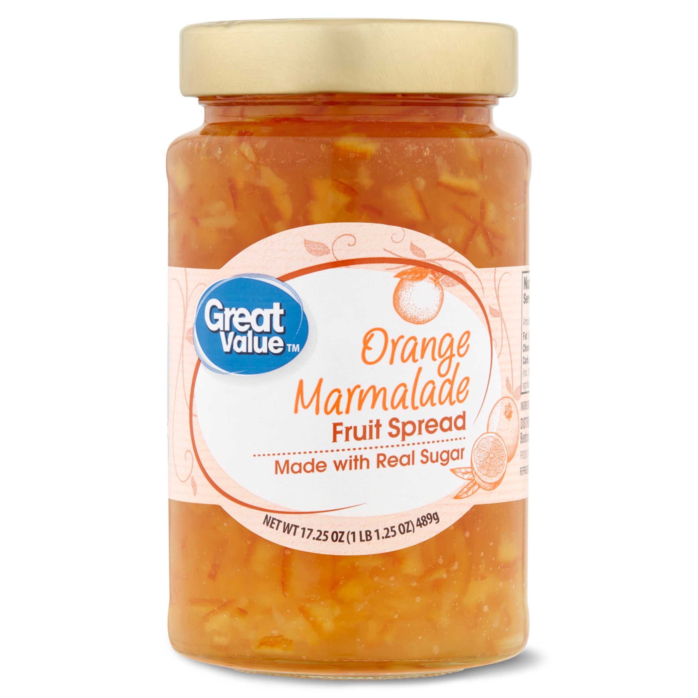 Great Value Orange Marmalade Fruit Spread, 17.25 oz