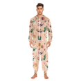 thumbnail image 3 of FORMRS Onesies Pajama for Adults Unisex Hoodie Winter Jumpsuit One Piece Sleepwear, Sizes S-2XL, Beige Christmas Snowman, 3 of 7