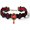 Red, variant on Gothic Black Adjustable Victorian Velvet Lace Collar Rhinestone Steampunk Cosplay Jewelry Gift for Halloween Party for Women