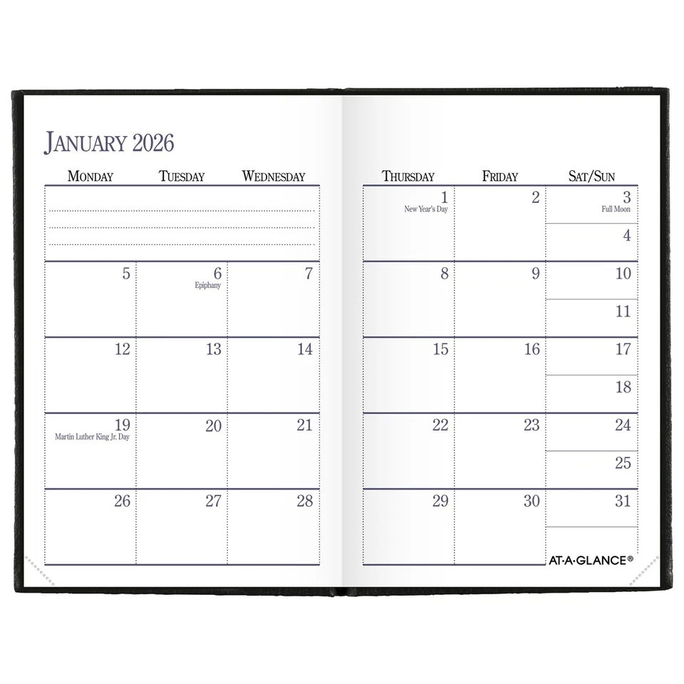 2026 At-A-Glance 72-01-05 Fine Diary Weekly Monthly Planner, 2-3/4 X 4-1/4"