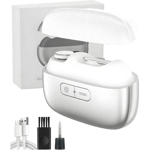 2026 New EasyClip Smart Nail Clipper for Seniors and Kids, Electric Painless Toenail Trimmer with Polishing & LED Light & Nail Scraps Storag for Thick Nails, Low Vision (Beige)