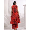 thumbnail image 3 of Red & Black Bold Floral Beaded Ethnic Kurta Pant Set, 3 of 5