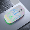thumbnail image 2 of XMKP Wireless Mouse, 2.4G Portable Optical Quiet RGB Mouse with USB Receiver and Type C Adapter, 3 Adjustable DPI Levels, Wireless Computer Mice for Laptop, Computer, PC, MacBook, Desktop, 2 of 5