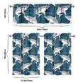 thumbnail image 6 of Kitchen Curtains 36 Inch Short - 3 Panel Set, Shark Whale Dolphin Ocean Theme, Rod Pocket Window Curtain, 100% Polyester for Nautical Farmhouse Kitchen, Easy Wash, 6 of 6