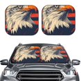 thumbnail image 2 of Yiaed American Bald Eagle A Print Car Front Windshield Sun Shade,Foldable Anti-UV Car Sunshade for Front Window for Most Vehicles-Large, 2 of 5