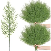 40 Pcs Christmas Picks Artificial Pine Branches 13.7 Inch Faux Plants Cedar Sprig Pine Winter Leaves Christmas Snowy Greenery Branches for DIY Garland Home Garden Vase Decoration
