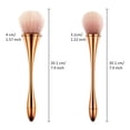 thumbnail image 2 of 2PCS Large Fluffy Makeup Brushes with Soft Synthetic Bristles, Rose Gold Powder & Bronzer Brush Set for Loose Powder, Cream & Liquid, Daily Makeup & Travel Use for Women & Beginners, 2 of 4