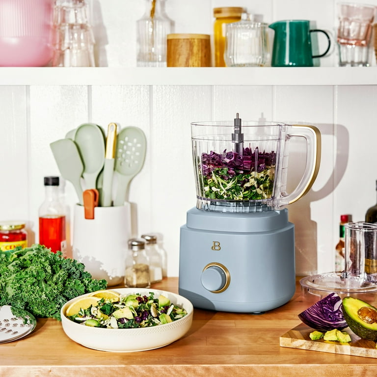 Beautiful 10-Cup Food Processor with Accessories, Cornflower Blue